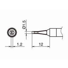 HAKKO T39-DLS15 Soldering Tip Shape-1.5DLS