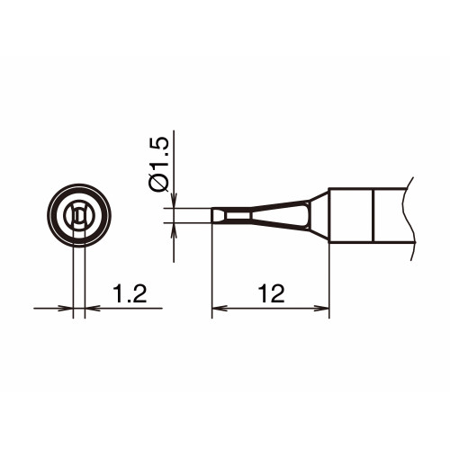 HAKKO T39-DLS15 Punta Saldante Formato-1.5DLS HAKKO T39-DLS15 Punta Saldante Formato-1.5DLS