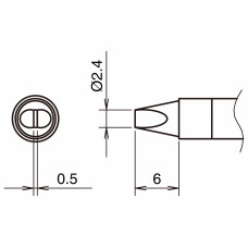 HAKKO T39-DS24 Soldering Tip Shape-2.4DS