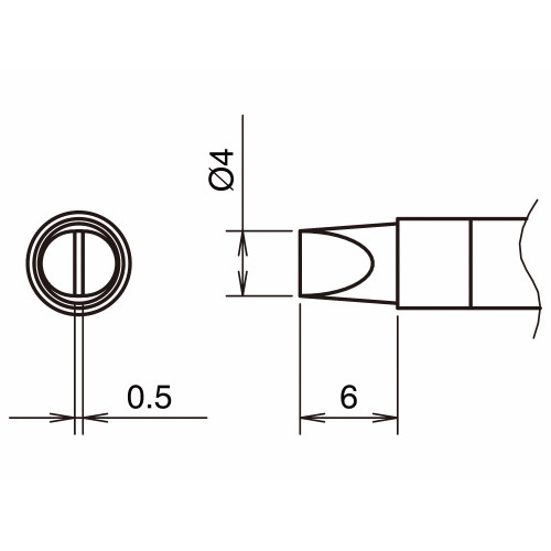 HAKKO T39-DS4 Soldering Tip Shape-4DS