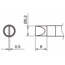 HAKKO T39-DS52 Soldering Tip Shape-5.2DS