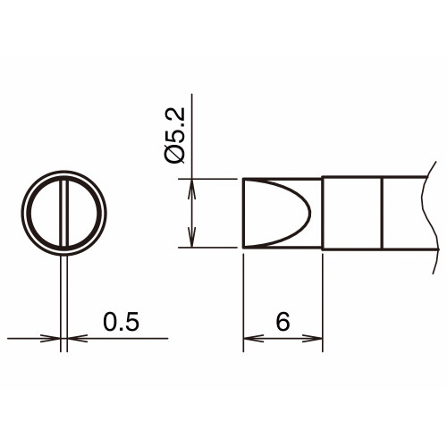HAKKO T39-DS52 Soldering Tip Shape-5.2DS HAKKO T39-DS52 Soldering Tip Shape-5.2DS