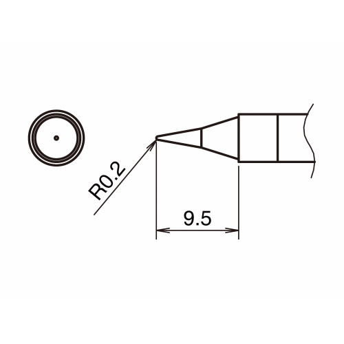 HAKKO T39-I02 Soldering Tip Shape-0.2L HAKKO T39-I02 Soldering Tip Shape-0.2L