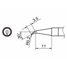 HAKKO T39-J02 Punta Saldante Formato-0.2J