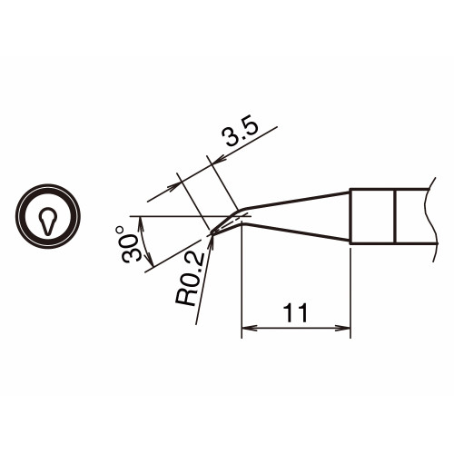 HAKKO T39-J02 Soldering Tip Shape-0.2J