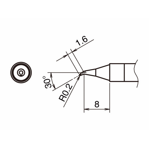 HAKKO T39-JS02 Soldering Tip Shape-0.2JS