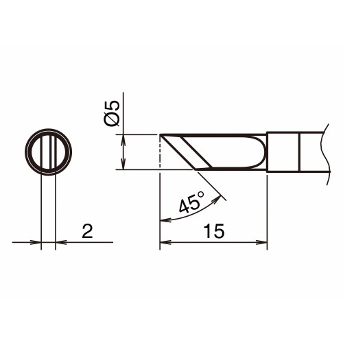HAKKO T39-K Soldering Tip Shape-K