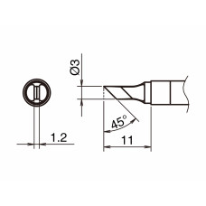 HAKKO T39-KU Soldering Tip Shape-KU