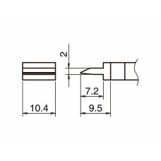 HAKKO T39-SP104 Soldering Tip Shape-Spatula 10.4