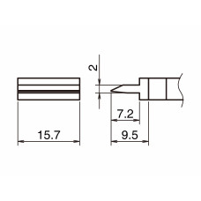 HAKKO T39-SP157 Soldering Tip Shape-Spatula 15.7
