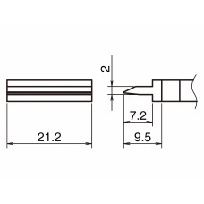 HAKKO T39-SP212 Soldering Tip Shape-Spatula 21.2