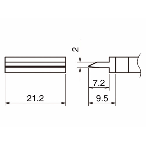 HAKKO T39-SP212 Soldering Tip Shape-Spatula 21.2 HAKKO T39-SP212 Soldering Tip Shape-Spatula 21.2