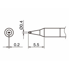 HAKKO T50-D04 Soldering Tip/Shape-0.4D