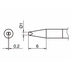 HAKKO T50-D1 Soldering Tip/Shape-1D