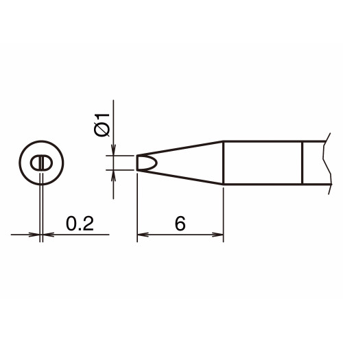 HAKKO T50-D1 Soldering Tip/Shape-1D HAKKO T50-D1 Soldering Tip/Shape-1D