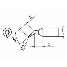 HAKKO T50-J01 Soldering Tip/Shape-0.1J