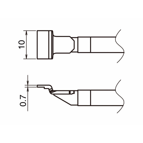 HAKKO T51-L10 Pair of Soldering Tips/Sop Shape-10L HAKKO T51-L10 Pair of Soldering Tips/Sop Shape-10L