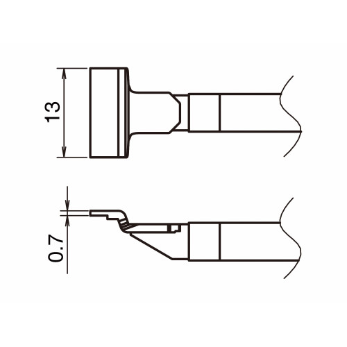 HAKKO T51-L13 Coppia di Punte Saldanti/Sop Shape-13L HAKKO T51-L13 Coppia di Punte Saldanti/Sop Shape-13L