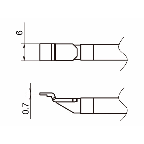 HAKKO T51-L6 Pair of Soldering Tips/Sop Shape-6L HAKKO T51-L6 Pair of Soldering Tips/Sop Shape-6L