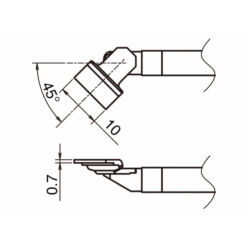 HAKKO T51-LA10 Pair of Soldering Tips/Sop Shape-10La