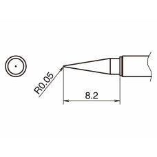 HAKKO T52-I005 Pair of Soldering Tips/Shape-0.05I