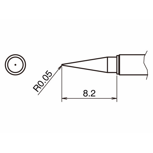 HAKKO T52-I005 Pair of Soldering Tips/Shape-0.05I