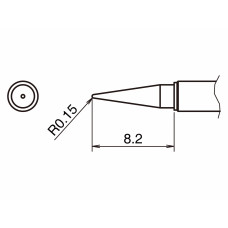 HAKKO T52-I015 Pair of Soldering Tips/Shape-0.15I