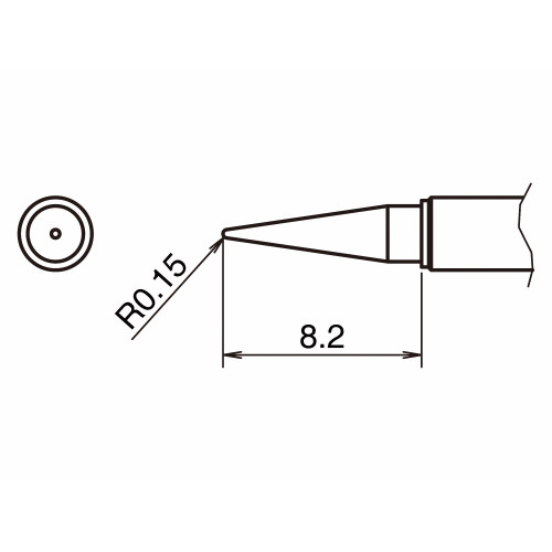 HAKKO T52-I015 Coppia di Punte Saldanti/Formato-0.15I