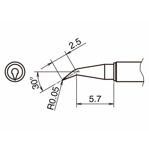 HAKKO T52-J005 Pair of Soldering Tips/Shape-0.05J HAKKO T52-J005 Pair of Soldering Tips/Shape-0.05J
