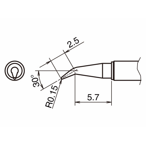 HAKKO T52-J015 Pair of Soldering Tips/Shape-0.15J HAKKO T52-J015 Pair of Soldering Tips/Shape-0.15J