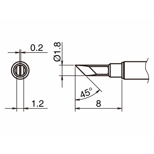 HAKKO T52-K Pair of Soldering Tips/Shape-K HAKKO T52-K Pair of Soldering Tips/Shape-K