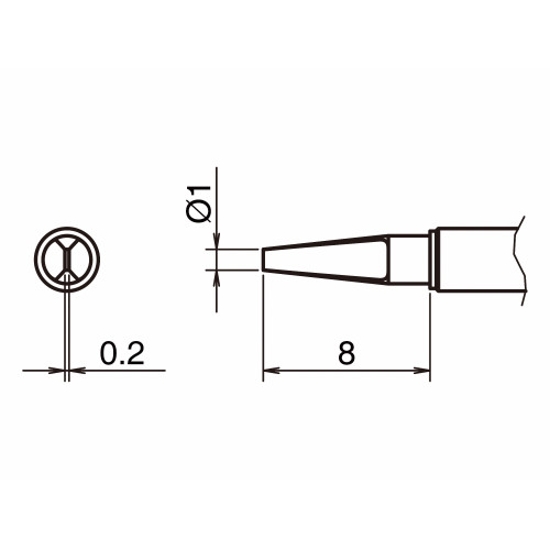 HAKKO T52-L1 Pair of Soldering Tips/Shape-1L HAKKO T52-L1 Pair of Soldering Tips/Shape-1L