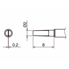 HAKKO T52-L2 Pair of Soldering Tips/Shape-2L