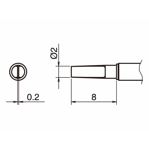 HAKKO T52-L2 Pair of Soldering Tips/Shape-2L HAKKO T52-L2 Pair of Soldering Tips/Shape-2L