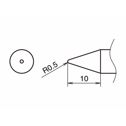 HAKKO T53-B05 Soldering Tip/Shape-0.5B HAKKO T53-B05 Soldering Tip/Shape-0.5B