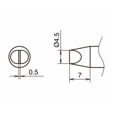 HAKKO T53-D45 Soldering Tip/Shape-4.5D