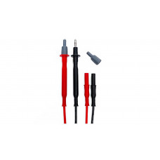 HT Italia 4312-2 Coppia puntali professionali rosso/nero 4mm dritti