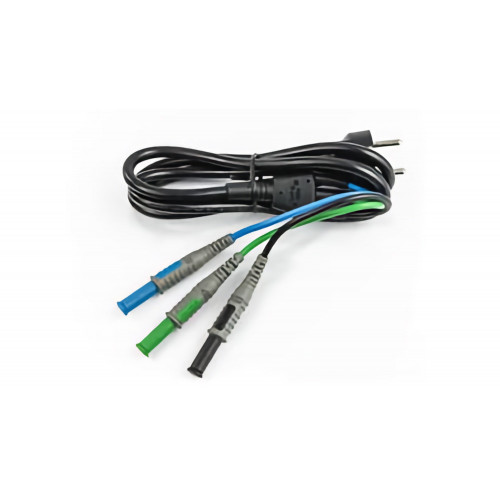 HT Instruments C2033X Cable with banana green, black, blue shuko plug