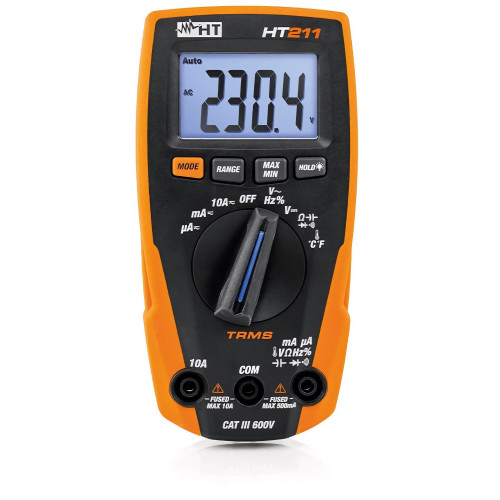HT Instruments HT211 TRMS compact digital multimeter with temperature measurement function