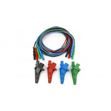 HT Instruments KITGSC4 Set of cables and alligator clips black, red, green, blue