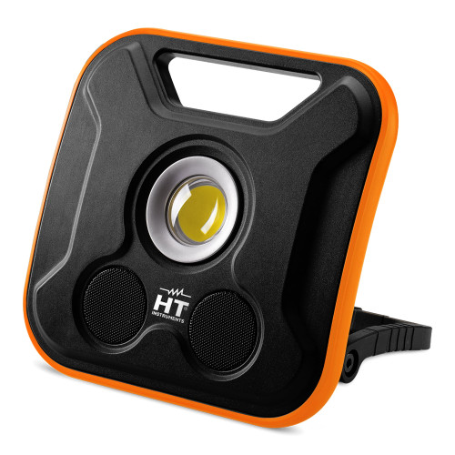 HT Instruments HTSOUNDLED 20W Job Site Light with Wireless Speaker & Power