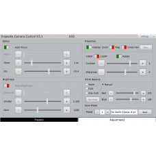 Inspectis HD-201, Remote Camera Control PC software including Communication Cable
