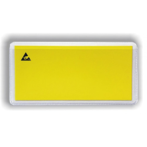 Iteco 7805360 Adhesive label holder with yellow internal tag