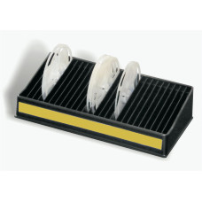 Iteco 7805.696 Black ESD thermoformed container for 25 reels max Ø 330 mm, with 5 adjustable internal compartments