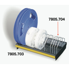 Iteco 7805.703 Black conductive polypropylene container for reels Ø180-330 mm, with movable steel wire dividers