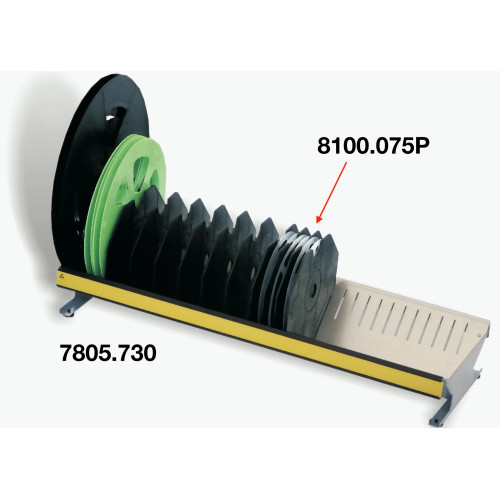 Iteco 7805.730 Galvanized metal reel holder with 29 slots, 630 mm length, for reels Ø180-330 mm