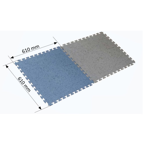 Iteco 7805.800 Blue interlocking tile 610x610x4 mm for ESD flooring Iteco 7805.800 Blue interlocking tile 610x610x4 mm for ESD flooring