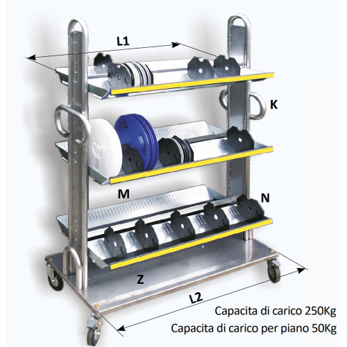Iteco 8100.073 Double support shelf 630 mm long, with 29 slots per side at 20 mm, for SMD reel holders Iteco 8100.073 Double support shelf 630 mm long, with 29 slots per side at 20 mm, for SMD reel holders