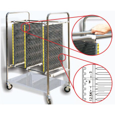 Iteco 8104.312 Pair of stainless steel uprights AISI 304, standard height for trolleys and shelving