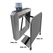 Iteco 9266.100 Stainless Steel ESD Tripod Turnstile with Test Station Bracket (1220x800x990 mm)